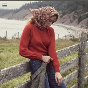 NWT Doen Marsena Sweater, Cerise, size XS